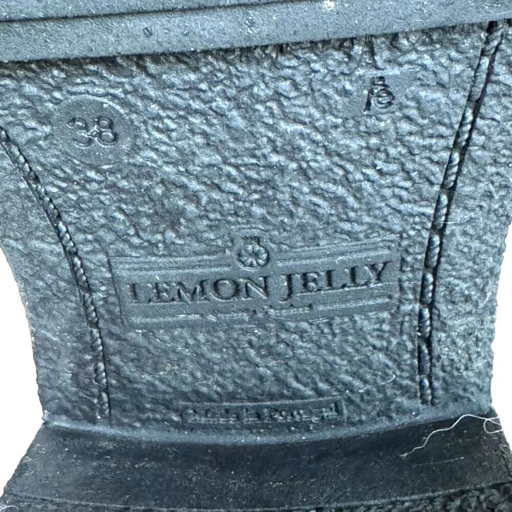 Lemon Jelly Womens Ava Chelsea Rain Boots Black Pull On Almond Toe Ankle 7 EU 38 - Picture 9 of 12